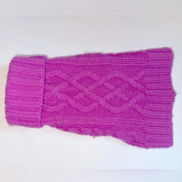 Canine Styles Nantucket Hand Knit Wool Dog Sweater - Pink - Picture 5 of 8